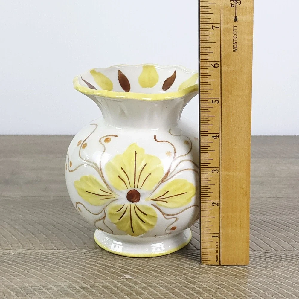 Blue Ridge Southern Potteries Vase Floral Signed